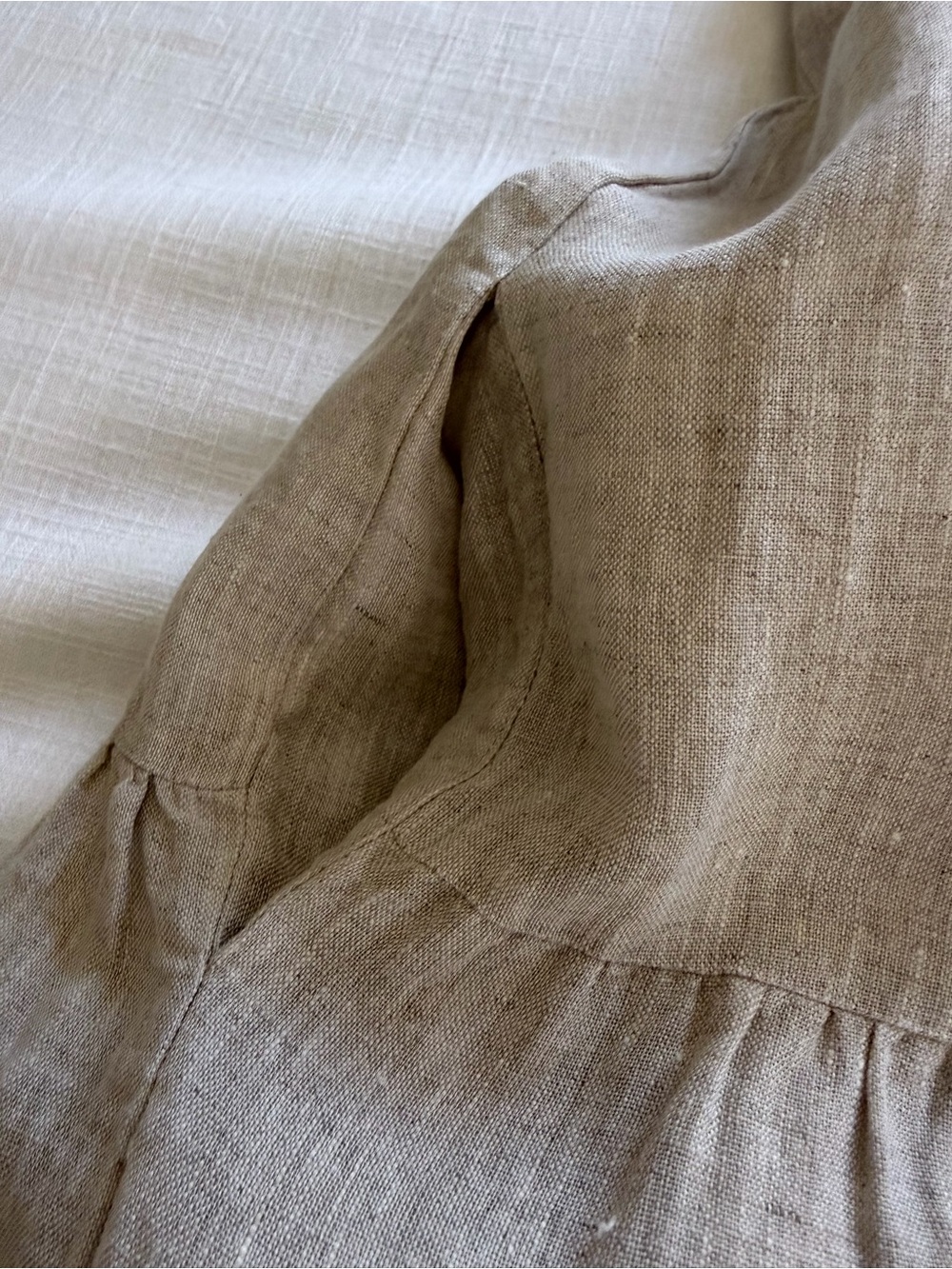 Anthropologie Laude The Label Strappy Tiered Natural Linen Maxi Dress Size XS - Picture 12 of 15